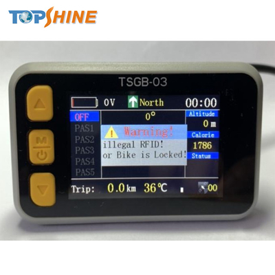 4G kleurrijk LCD-scherm E-Bike GPS Vehicle Trackerr met Smart Rider-identificatie