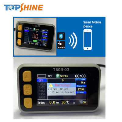 De verre Drijver van Ebike GPS met het Kleurrijke LCD Anti-diefstal Systeem van Vertoningsbluetooth RFID